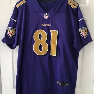 NFL Nike Baltimore Ravens Football Purple and Gold Jersey Size XXXL